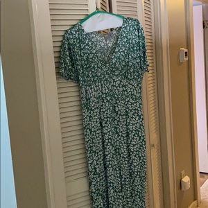 ASOS Ditzy Daisy Green Romper